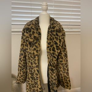 Leopard print coat